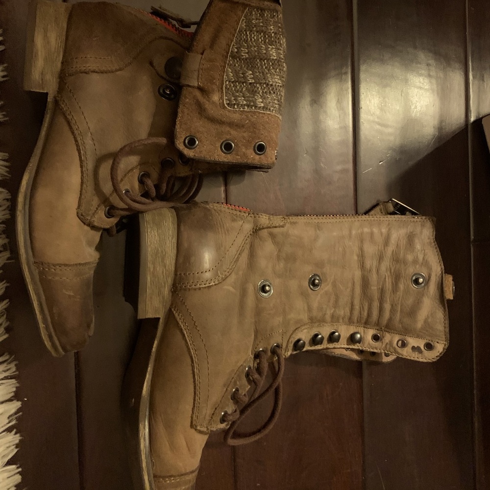 Brown Combat Boots